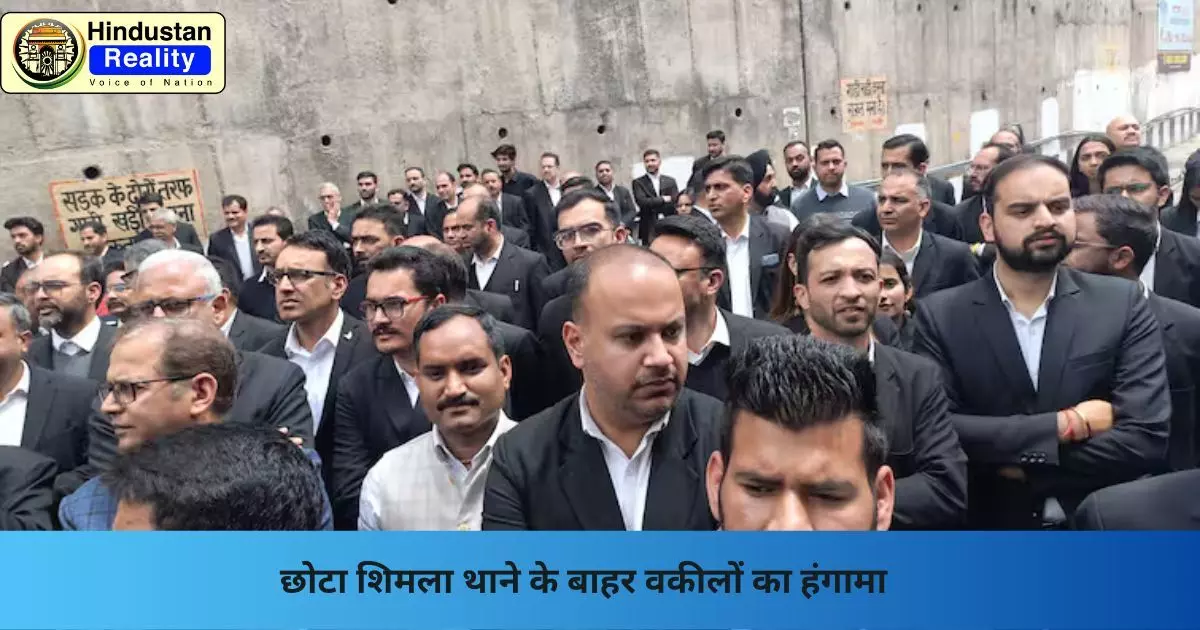 Shimla News: छोटा शिमला थाने के बाहर वकीलों का हंगामा Shimla News: छोटा शिमला थाने के बाहर वकीलों का हंगामा